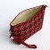 Cosmetic bag with lightning, red/black color