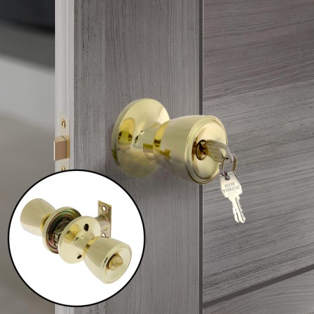 Latch 1203, with a key, color gold