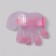 Rubber massage brush on hand, pink