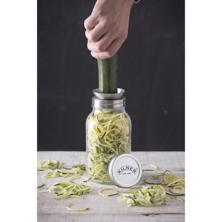 Bank with spiralizer Kilner, glass, 1 liter-6