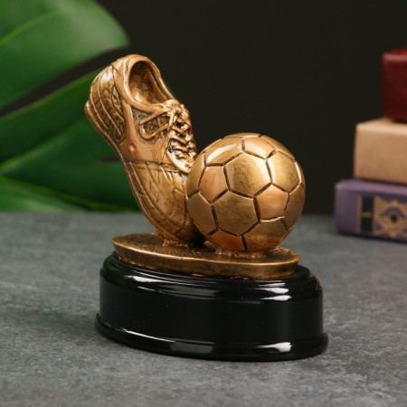 Stele "Football: Golden Ball" 11x11x7 cm-3