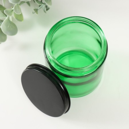 Bank for candles glass with a “coniferous forest” lid 8.8x7x7 cm-2