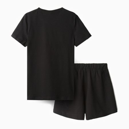 Homemade female set (T -shirt, shorts), black color, size 48-8