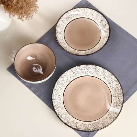Set of dishes "Vostochny", ceramics, gray, 18 objects, Iran-4