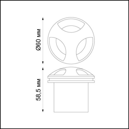 Step lights LED SCALA, 3 W, 4000K, LED, Black color, D = 56mm-2