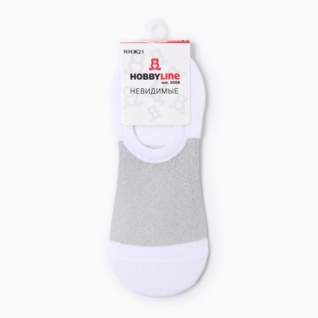 Women's socks shortened, white color, size 36-40-2
