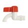 Water-brushed tap zein, with a flat red handle, pp, crane-boux, white