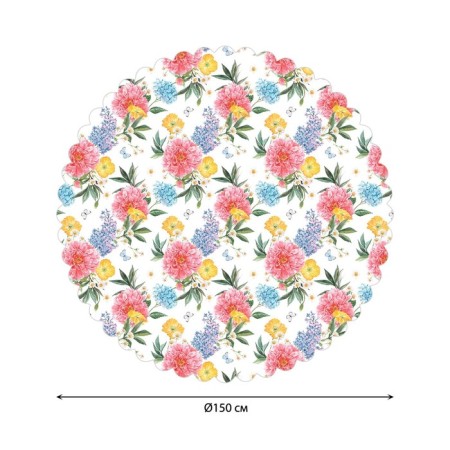 The tablecloth "Flower panel", round, Saten, d = 150 cm