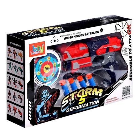 Blaster robot, transforms, shoots soft bullets-10