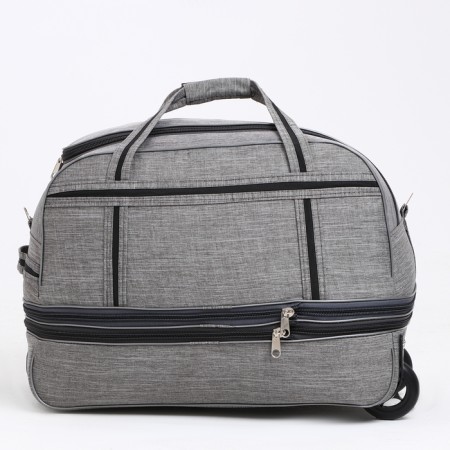 Road bag on wheels, a lightning department, with an increase, an outer pocket, the color is gray-1