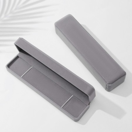 The case is velvet for a bracelet/chain/clock "Penal", 22.5 × 5.2, color gray color-1