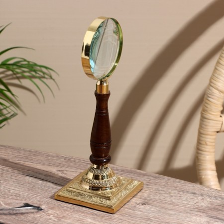 Lupa table souvenir "rist" tree, brass 25 cm-4
