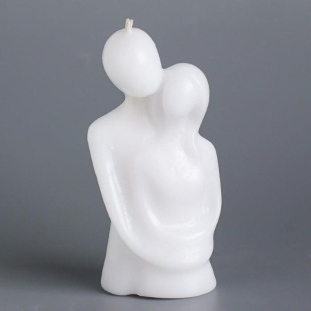 Figure candle "Lovers", 12 cm, white-3