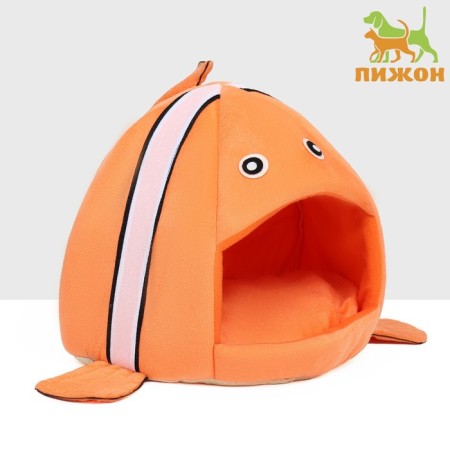 Animal house "Fish-Clown", 31 x 30 x 28 cm, orange
