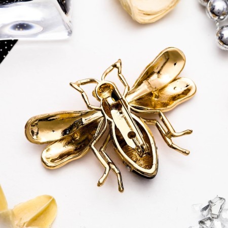 Brooch "Bee" Medunitsa, colored in gold-1