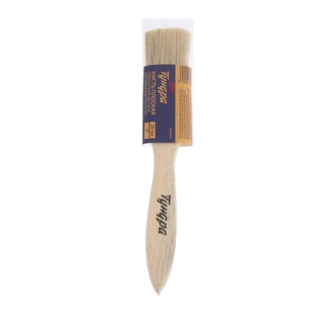 Brush flat tundra, mixed bristles, wooden handle, 1 ", 25 mm-4