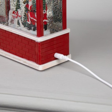 Santa Claus and Bear LED figure 14 × 24 × 8 cm, plastic, AAX3 batteries (not in the kit), glow warm white-3