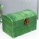 Casket wood "chest" green 8x8x12 cm