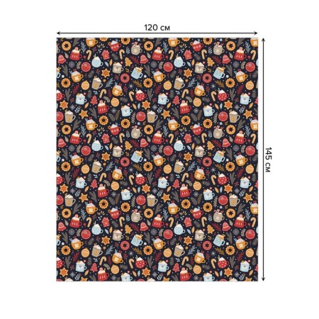 Tables on the table "treats on Christmas", rectangular, Saten, size 120x145 cm-1
