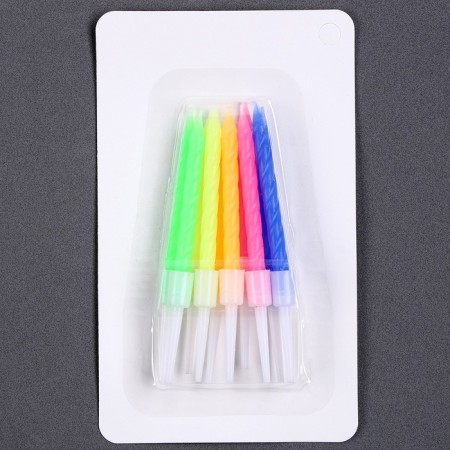 Set for decorating the cake: Topper "Happy Birthday", 1 pc., 10 candles-5