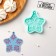 Silicone Mold "Star", 7.4 × 7 × 0.8 cm, turquoise color