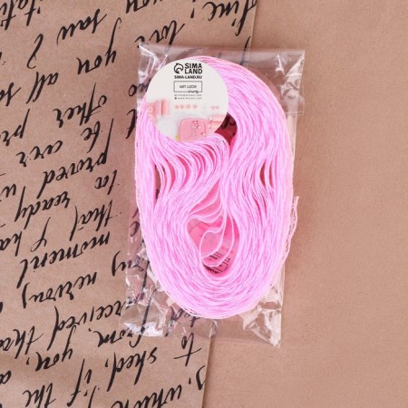Capricon lace, 15 mm × 10 ± 1 m, pink color # 3-3