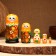 Matryoshka 5-doll "festive orange" with God's cow 10-11 cm