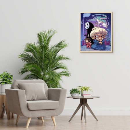Picture on numbers, 40 × 50 cm "Doned ghosts" 27 colors-2