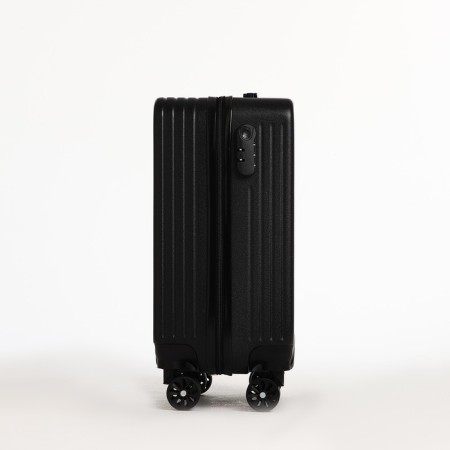 Small 18 suitcase, lightning department, 4 wheels, black color-2