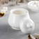 Porcelain sugar is porcelain with a lid Wilmax, 340 ml, white color