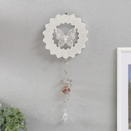 Chickenpile bell metal 3D "openwork butterfly" with bead 13.5x13.5x31 cm