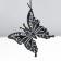 Wind Music Metal "Black and White butterflies" 4 bells 47 cm