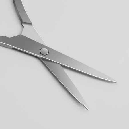 Scissors manicure, straight, narrow, 9 cm, silver color-2