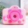 Casket Musical Mechanical Light "camera - cat" pink 10.5x12.5x16 cm
