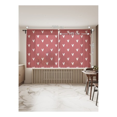 Photo "white hearts", size 145x180 cm, 2 pcs-1