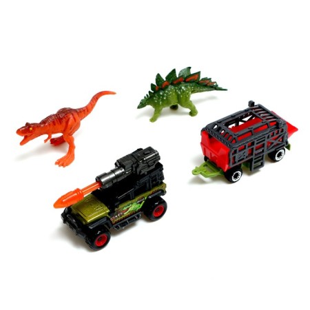 Helicopter "Dino Park", metal, with dinosaurs, color mix, in a bag-8