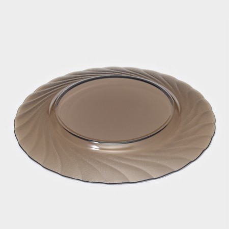 Glass Dessert Ocean Eclipse, D = 19.6 cm, brown color-2