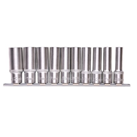 Set of end heads Stels 13603, 1/2 ", hexagonal, elongated, CRV, 10-22 mm, 10 pcs.