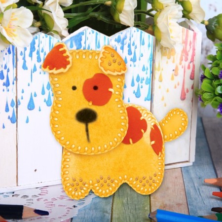 Set for creating a toy made of felt "dog"-1
