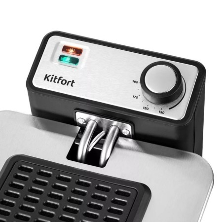 Fritten KitFort KT-4053, 2000 W, 7.8 L, baskets 2.5 l, 130-190 ° C, gray-hourly-2