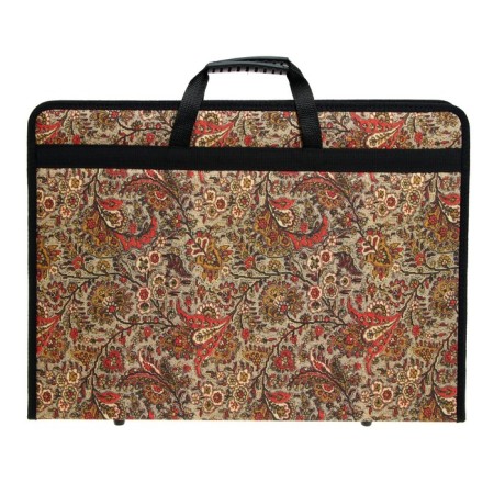 Folder for drawings and drawings A3, 40 mm, 470 x 350 mm, frame, with handles, textile, "inspiration", tapestry-2