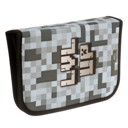Penal 1 section 140 x 210 x 40 mm, folding pocket and cosmetic bag, fabric, calligrata topontent "Cubes"-2