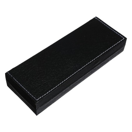 Ball Gift Handle in Callegrata "VIP" artificial leather case, rotary, black case with silver inserts-4