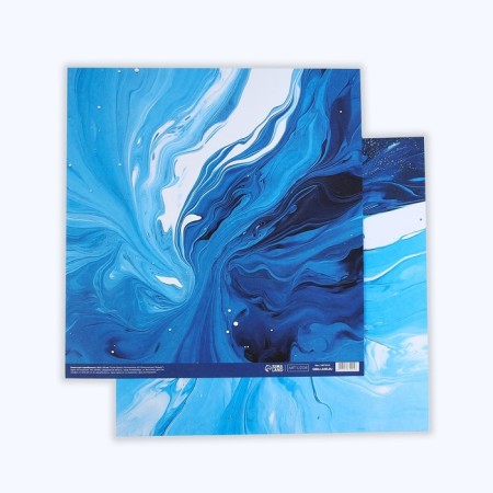 Scrapbooking paper "Blue paint", 30.5 x 32 cm, 180 g/m²-1