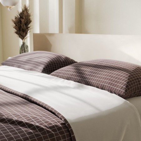 Bed linen Ethel Duet Graphite Cage 150x215sm-2 pcs, 225x240cm, 50x70 ± 3 cm-2 pcs, Novosatin-2