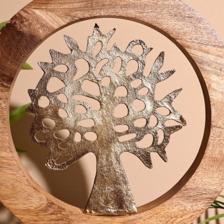 Interior souvenir in the wooden ring "tree" 30x8x33 cm-3