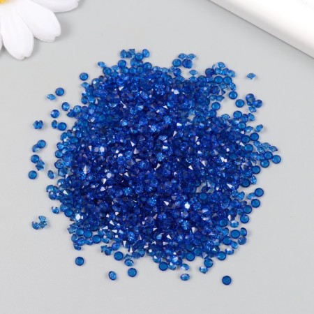Decor for creativity plastic "Crystals of bright blue" set 20 g d = 0.12 cm-1
