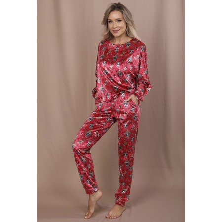 Female trousers, size 46, red color