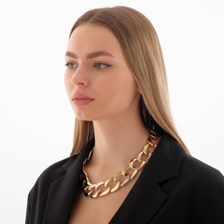 Neckoy "Brooklyn chain" Large links, color gold, 50 cm-2