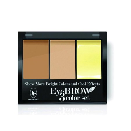 Shadows for correction of eyebrows with a fixing wax TF Eyebrow 3 Color Set, tone 102c blond